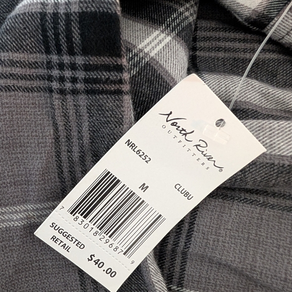 NORTY RIVER Women's Plaid Print Long Sleeve Button Down Flannel Shirt - Picture 2 of 7